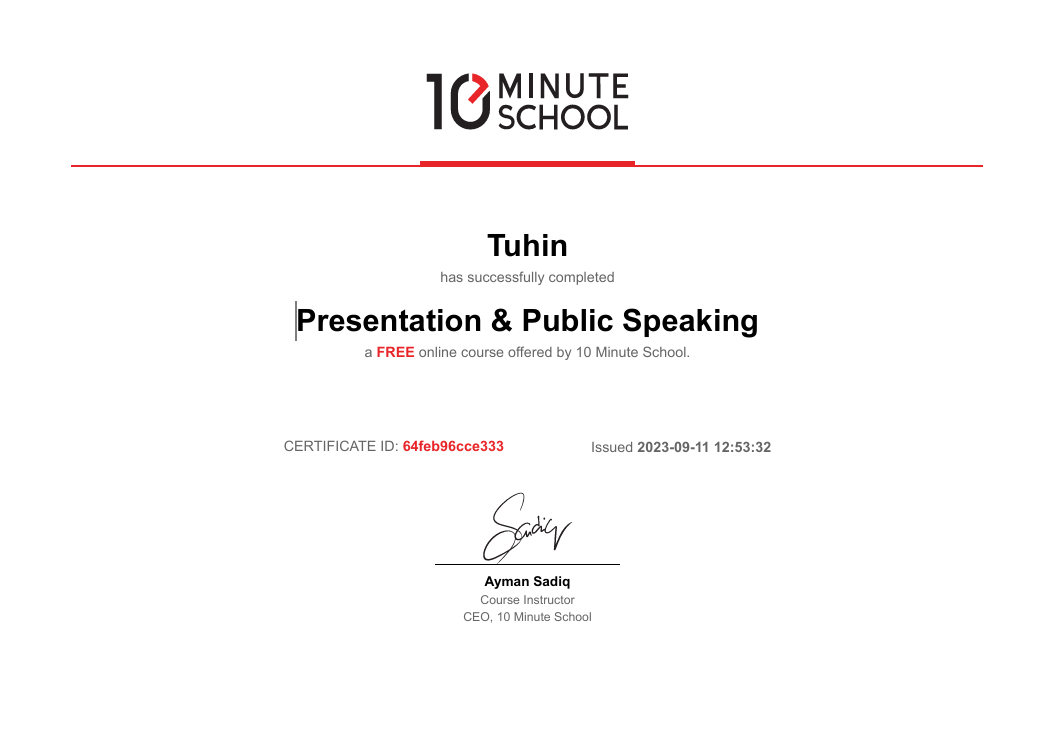 Presentation & Public Speaking